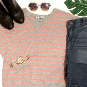 Maurices Sweatshirt Top Striped Size Small